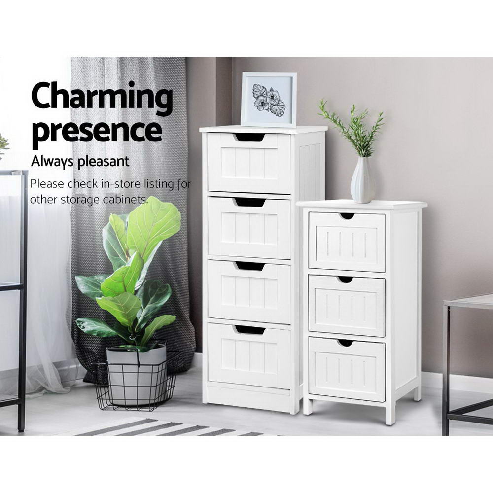 Mini Storage Cabinet Chest of Drawers - White - Homecoze