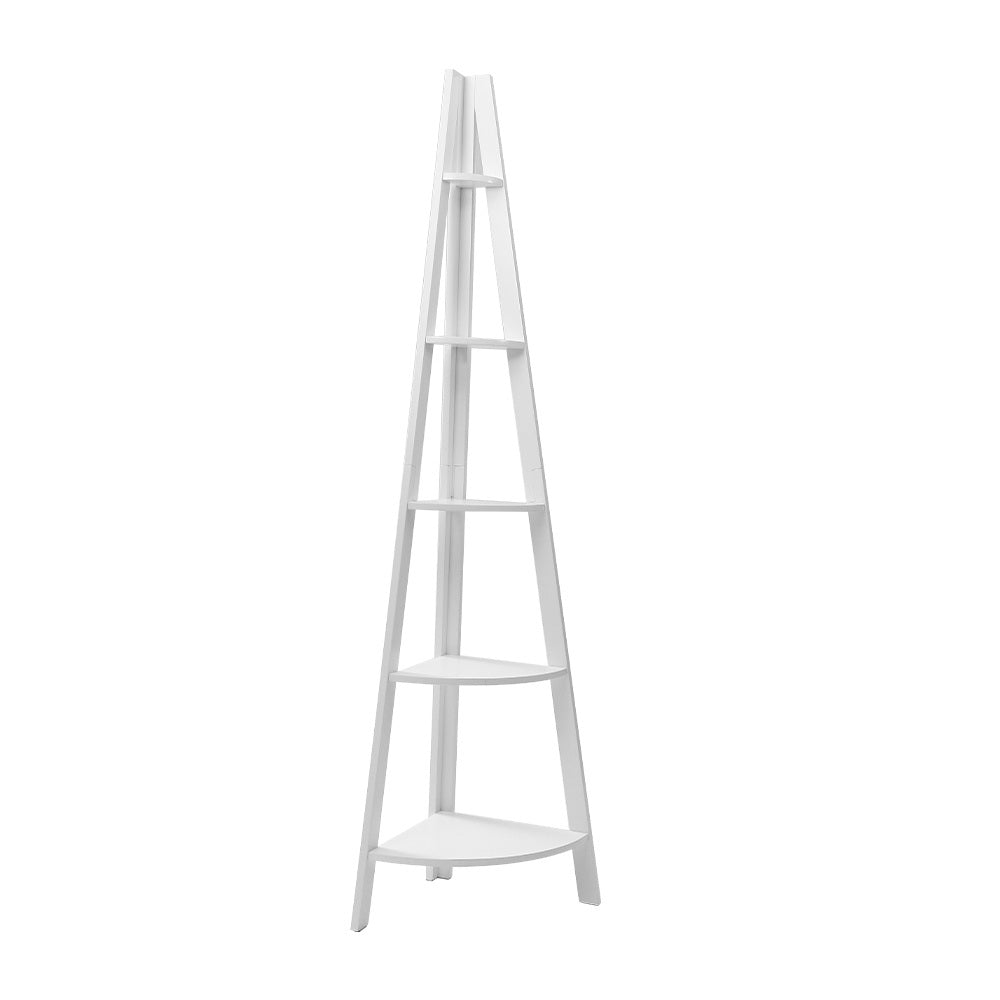 5 Tier Corner Ladder Bookshelf - Homecoze