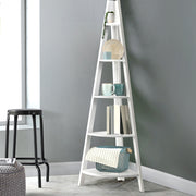 5 Tier Corner Ladder Bookshelf - Homecoze