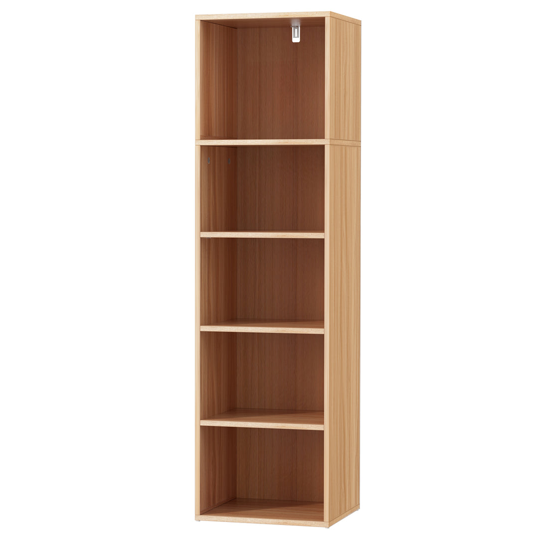 5-Tier Display Bookshelf - Pine - Homecoze