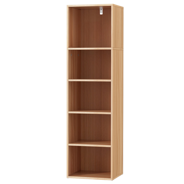 5-Tier Display Bookshelf - Pine - Homecoze