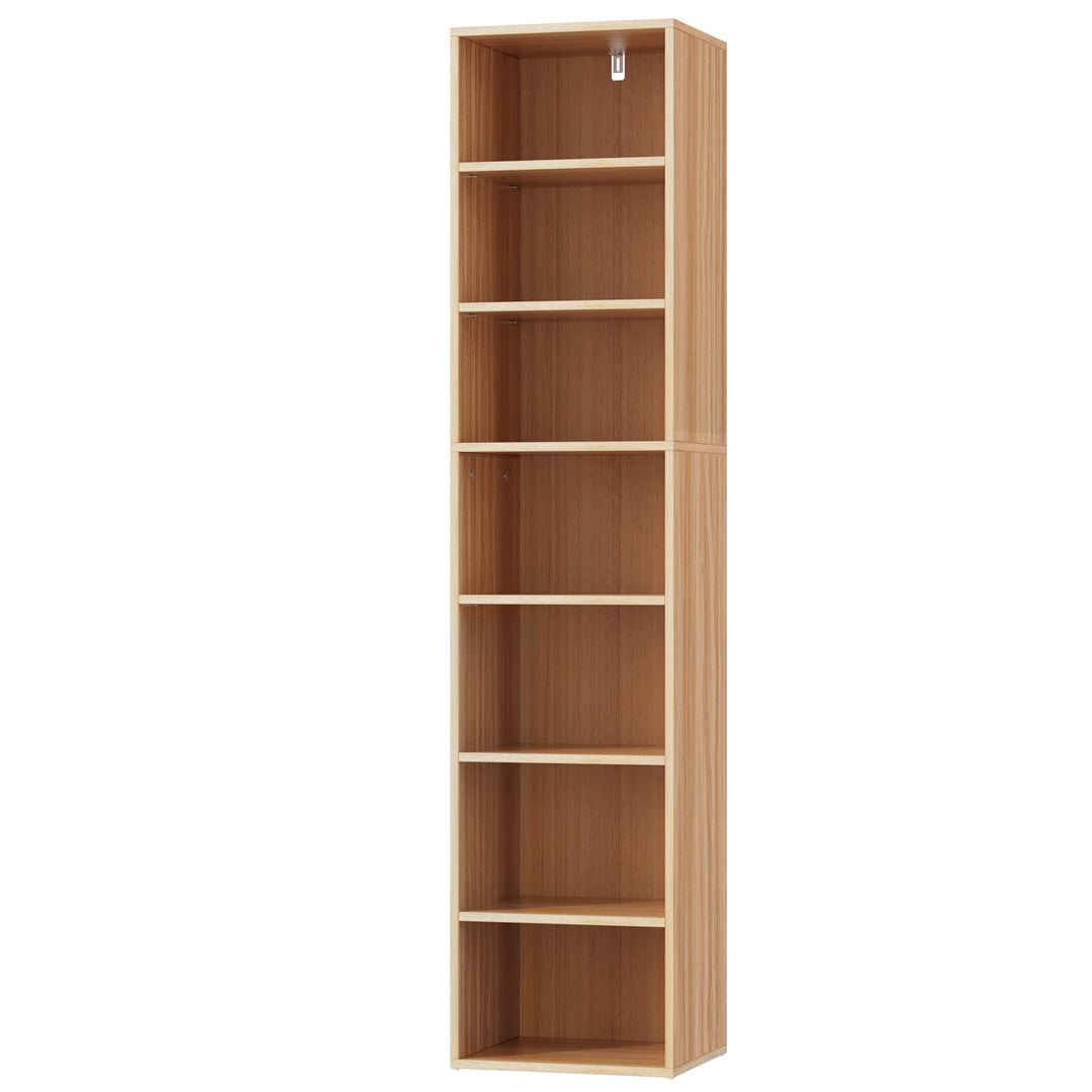 7-Tier Display Bookshelf - Pine - Homecoze
