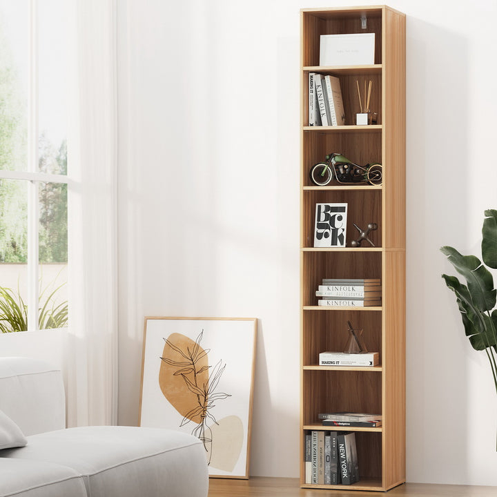 8-Tier Display Bookshelf - Pine - Homecoze