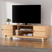 Modern Lowline Entertainment Unit TV Stand Cabinet 180cm - Pine - Homecoze