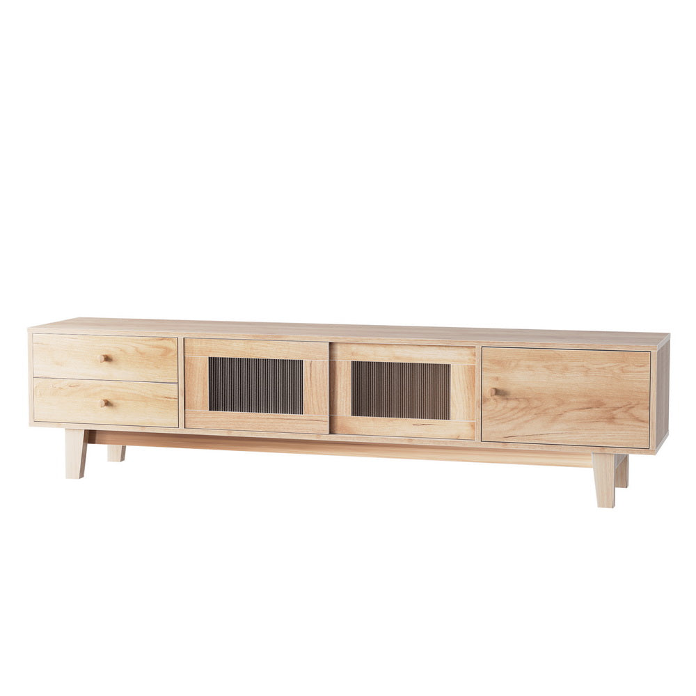 Natural TV Cabinet Entertainment Unit 180cm - Pine - Homecoze