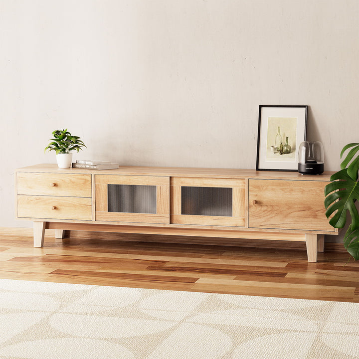 Natural TV Cabinet Entertainment Unit 180cm - Pine