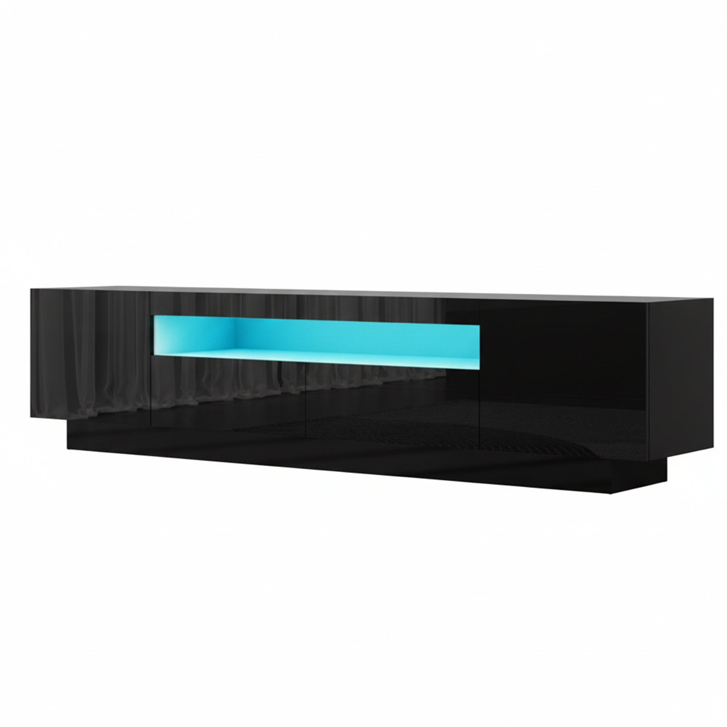 Kairo LED TV Unit 180cm – Black - Homecoze