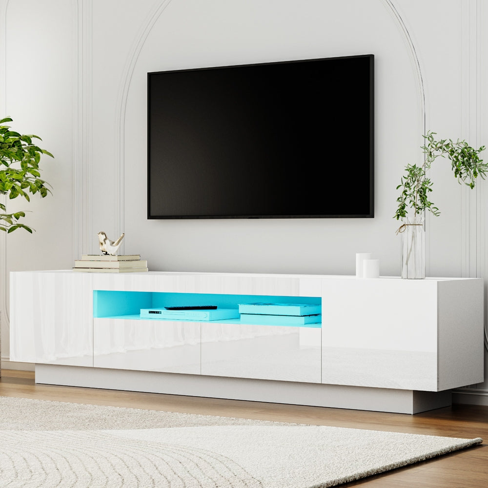 Artiss TV Unit Entertainment Unit Storage Drawer RGB LED 180cm White - Homecoze