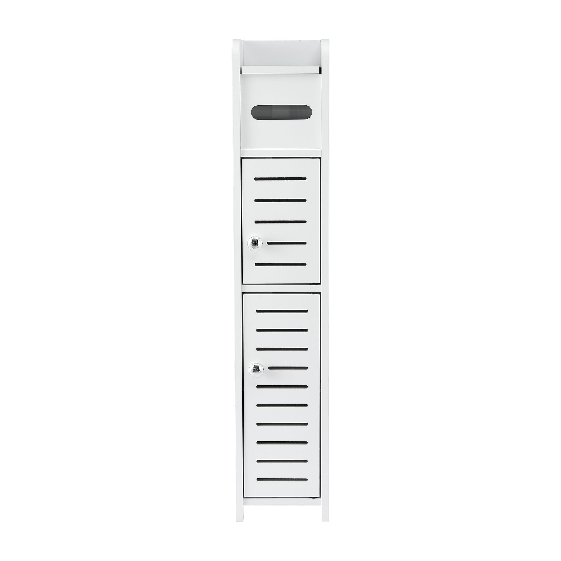 Artiss Bathroom Storage Cabinet 3-Tier Slim Toilet Paper Holder Organizer White - Homecoze