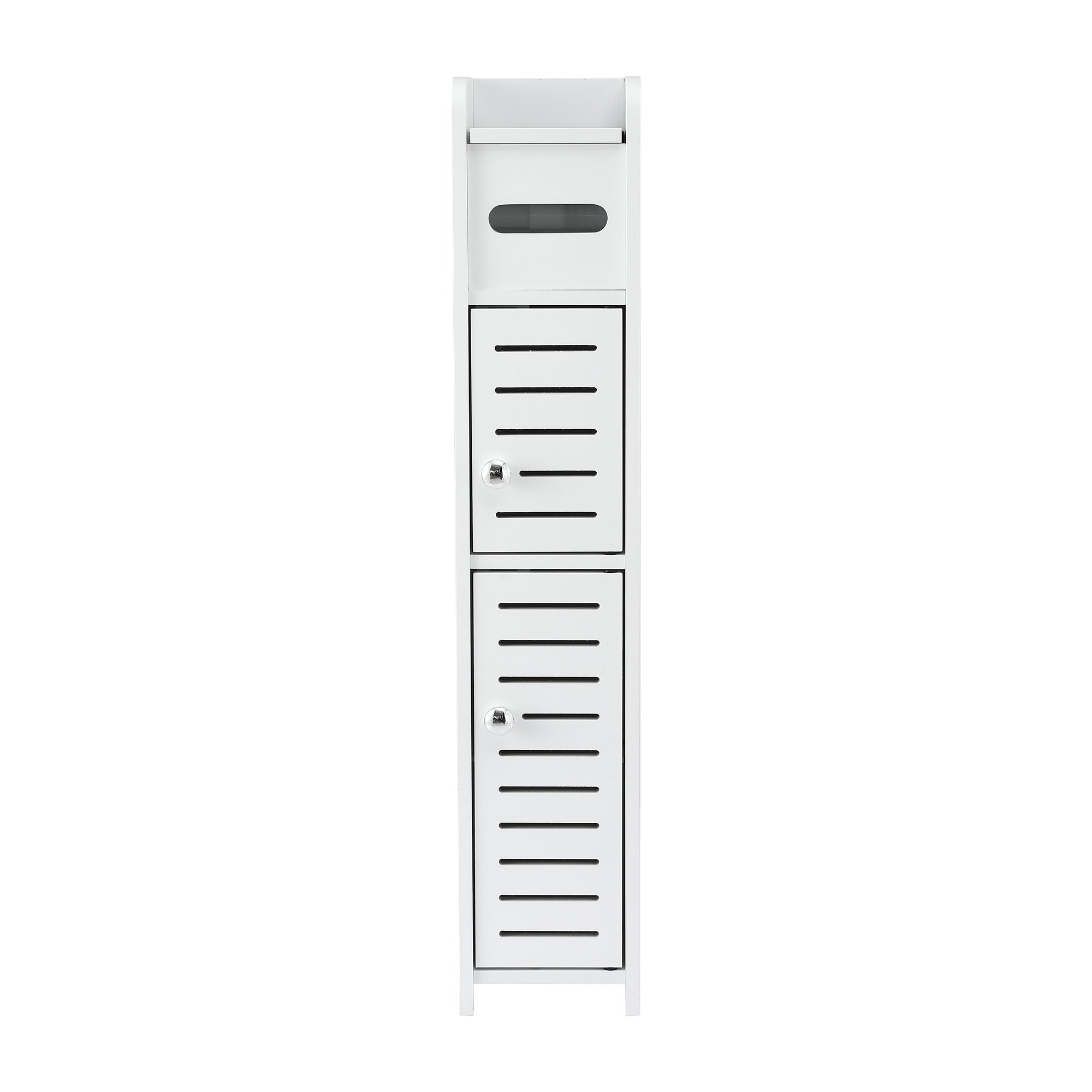 Artiss Bathroom Storage Cabinet 3-Tier Slim Toilet Paper Holder Organizer White - Homecoze