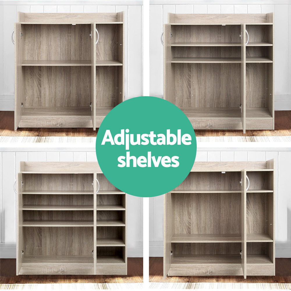 Shoe Cabinet Storage Cupboard - Wood - Homecoze