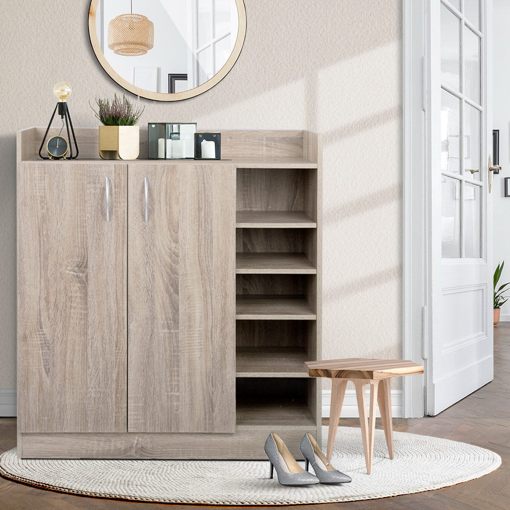 Shoe Cabinet Storage Cupboard - Wood - Homecoze