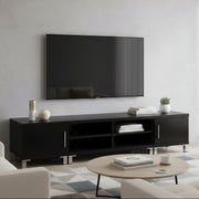 Entertainment Unit with Cabinets - Black - Homecoze