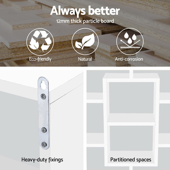 Floating Wall Shelf DIY Mount Storage - White - Homecoze