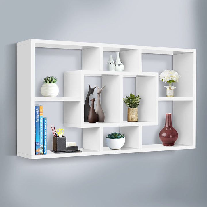 Floating Wall Shelf DIY Mount Storage - White - Homecoze