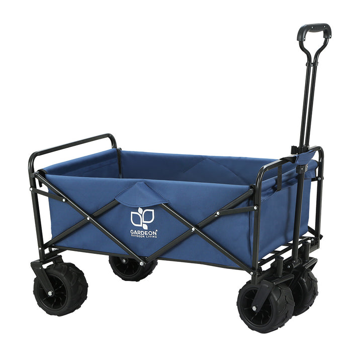 Garden Cart Folding Beach Trolley - Blue