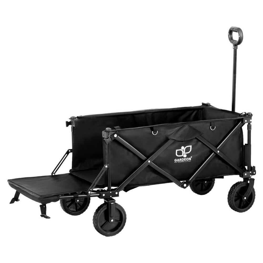 Gardeon Garden Cart with Opening Rear Black - Homecoze