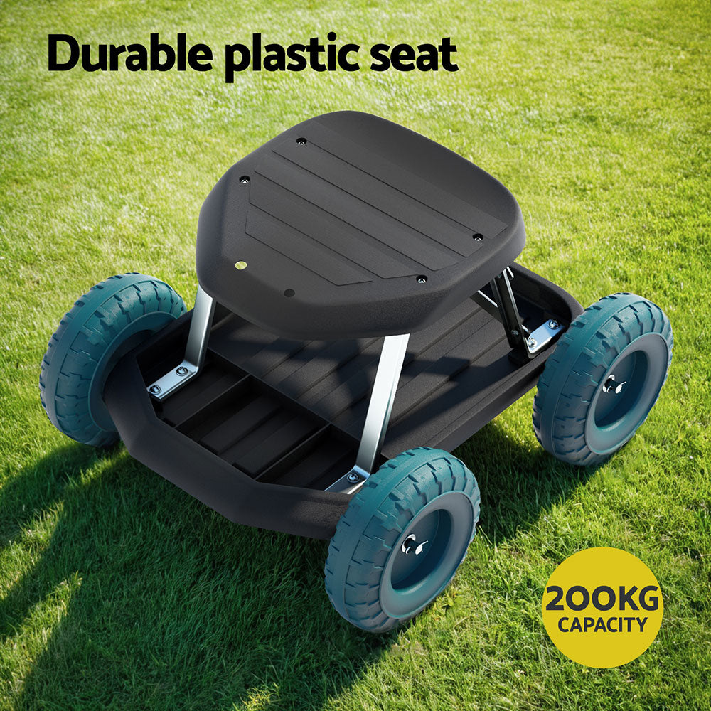 Gardening Cart Rolling Stool Seat - Homecoze
