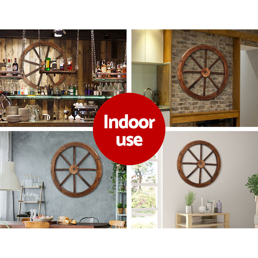 Wooden Wagon Wheel Garden Décor Homecoze