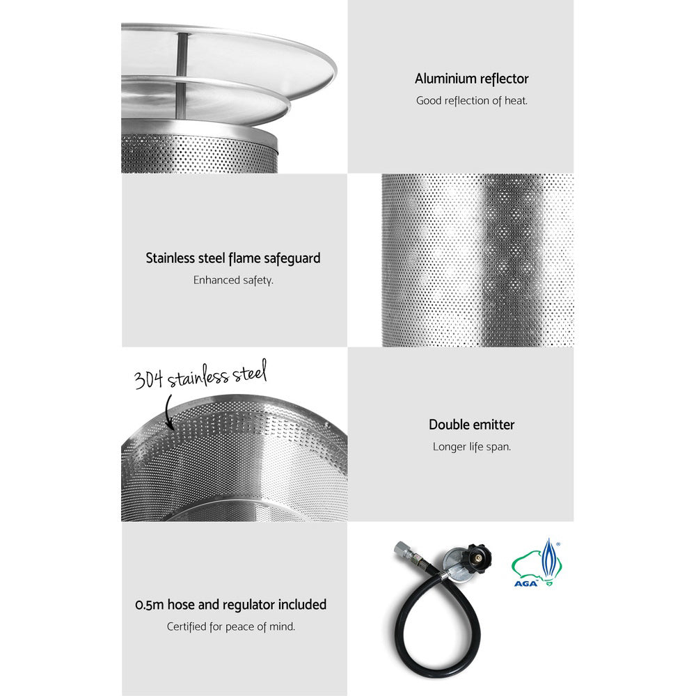 Outdoor Gas Patio Heater 1.3m - Homecoze