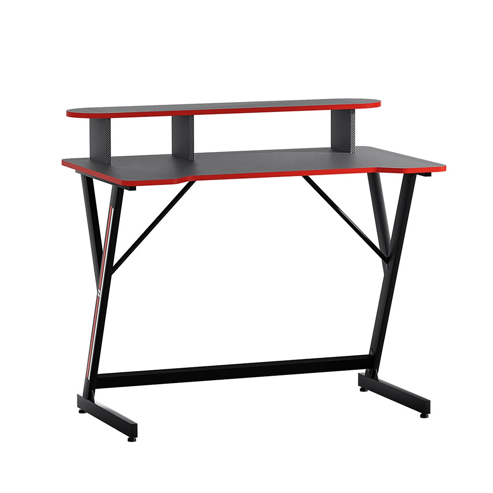 Gaming Computer Desk 100cm - Black & Red - Homecoze