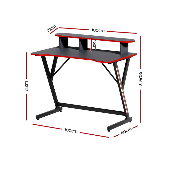 Gaming Computer Desk 100cm - Black & Red