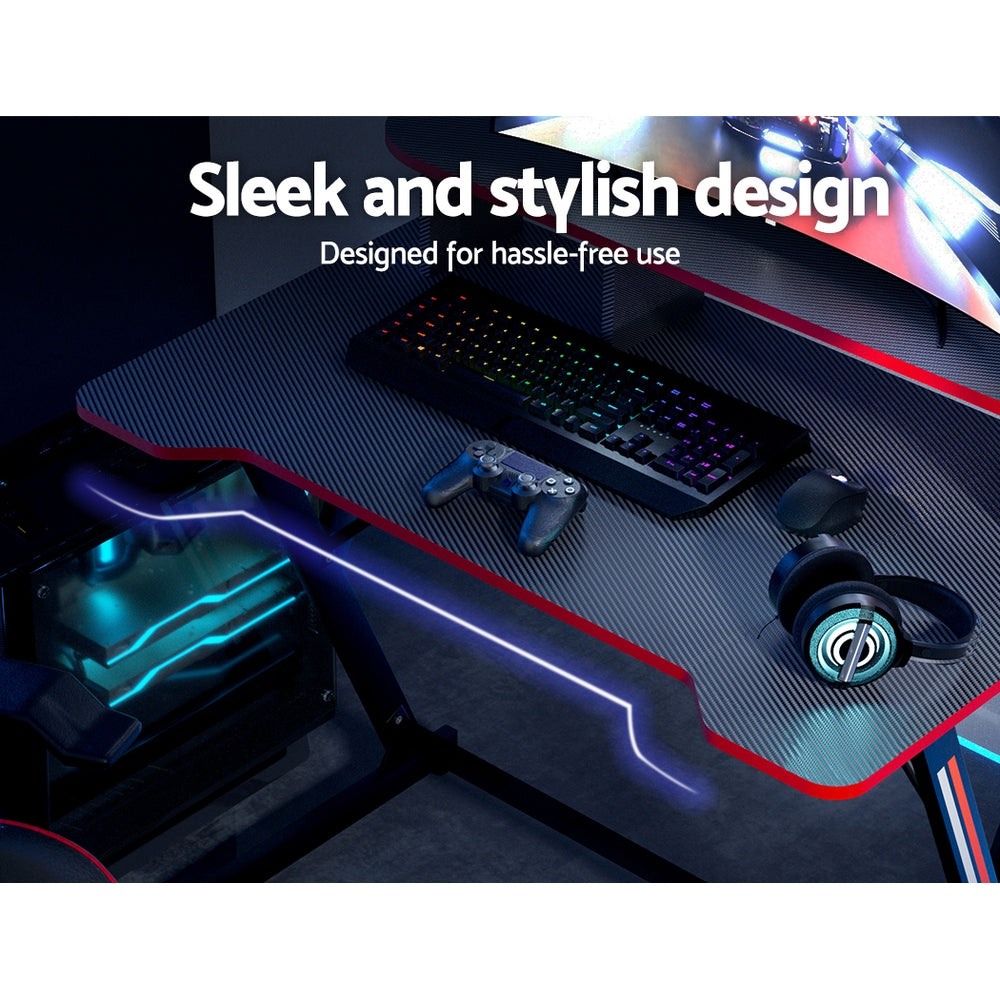 Gaming Computer Desk 100cm - Black & Red - Homecoze