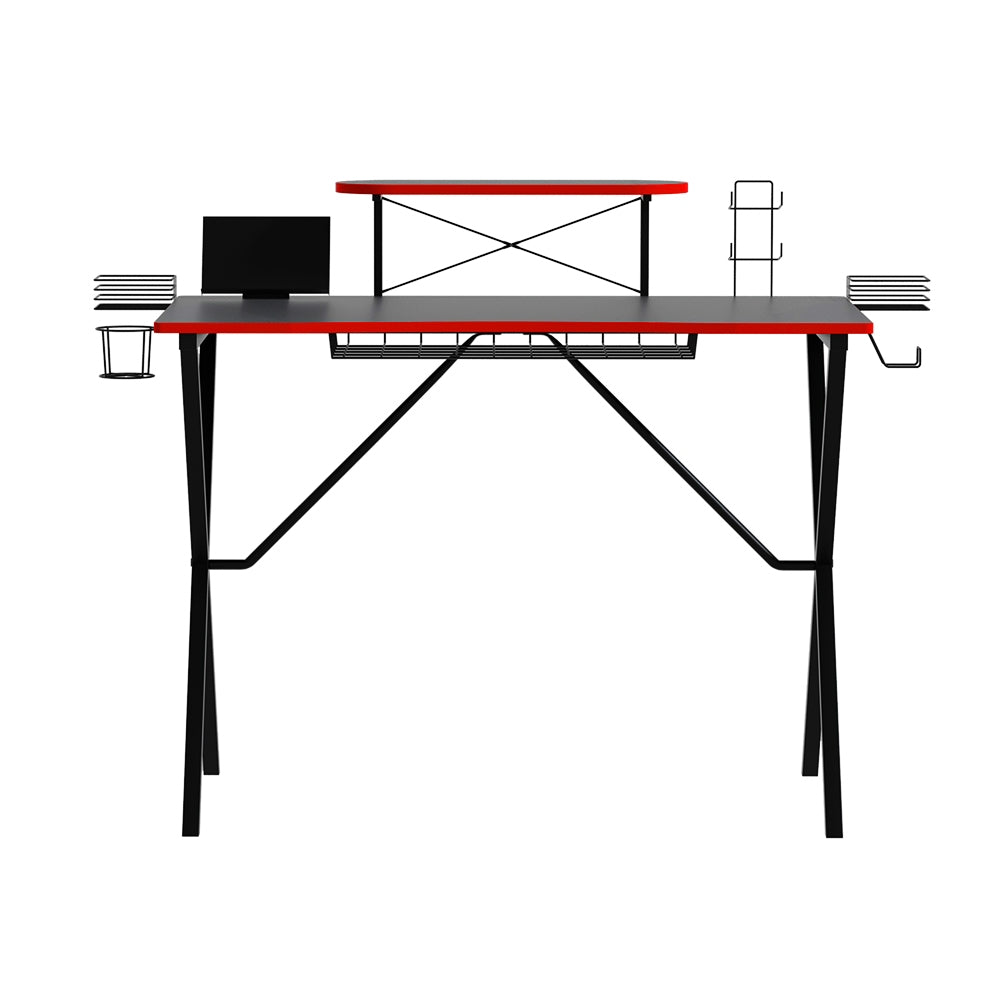 Gaming Computer Desk 105cm - Black & Red - Homecoze