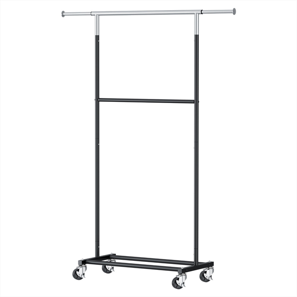 Artiss Clothes Rack Double Rod Airer Rail Coat Stand Adjustable Hanger - Homecoze