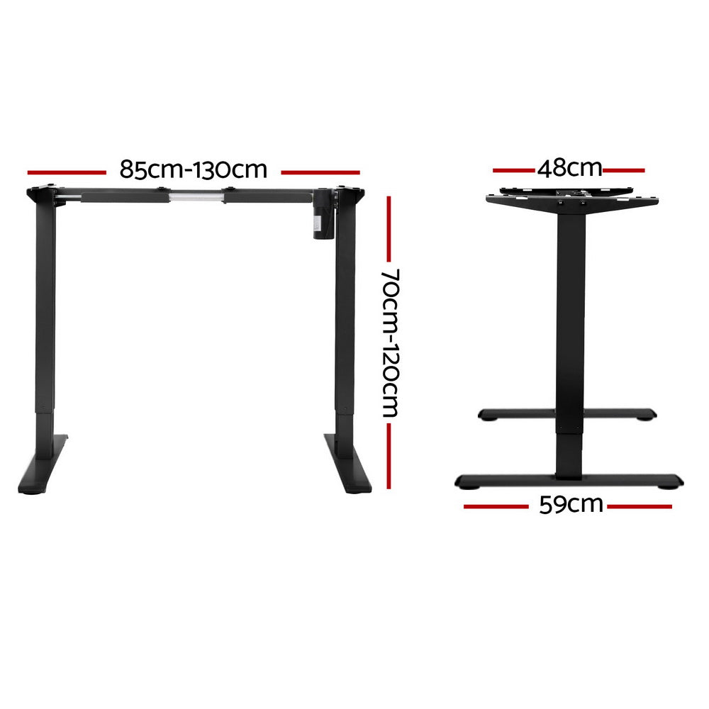 Standing Desk (Frame Only) Single Motor - Black