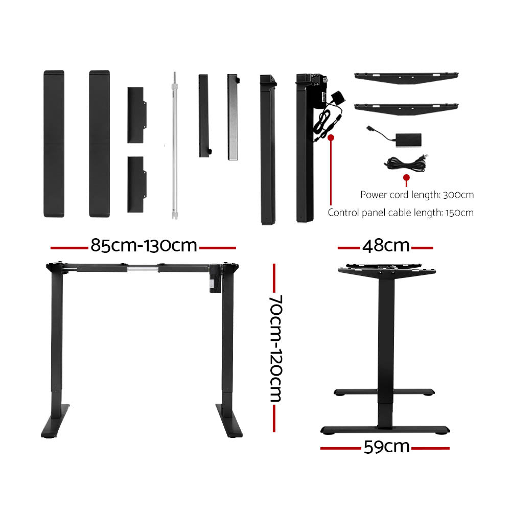 Standing Desk (Single Motor) Black 120cm