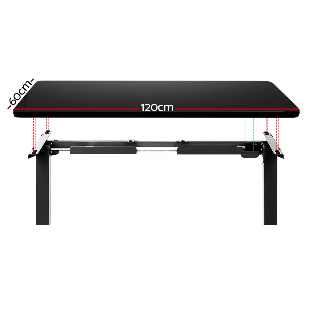 Standing Desk (Single Motor) Black 120cm - Homecoze