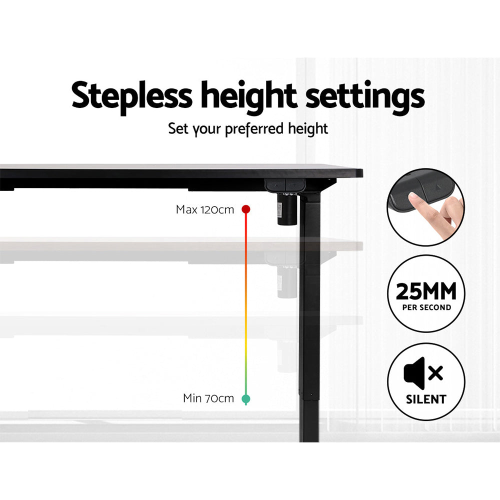 Standing Desk (Single Motor) Black 120cm - Homecoze