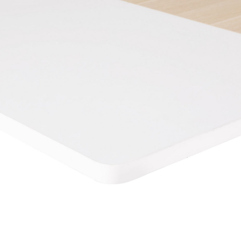Standing Desk (Single Motor) Black + White & Pine 120cm - Homecoze