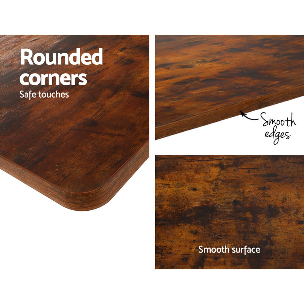 Standing Desk (Single Motor) Black & Rustic 120cm - Homecoze