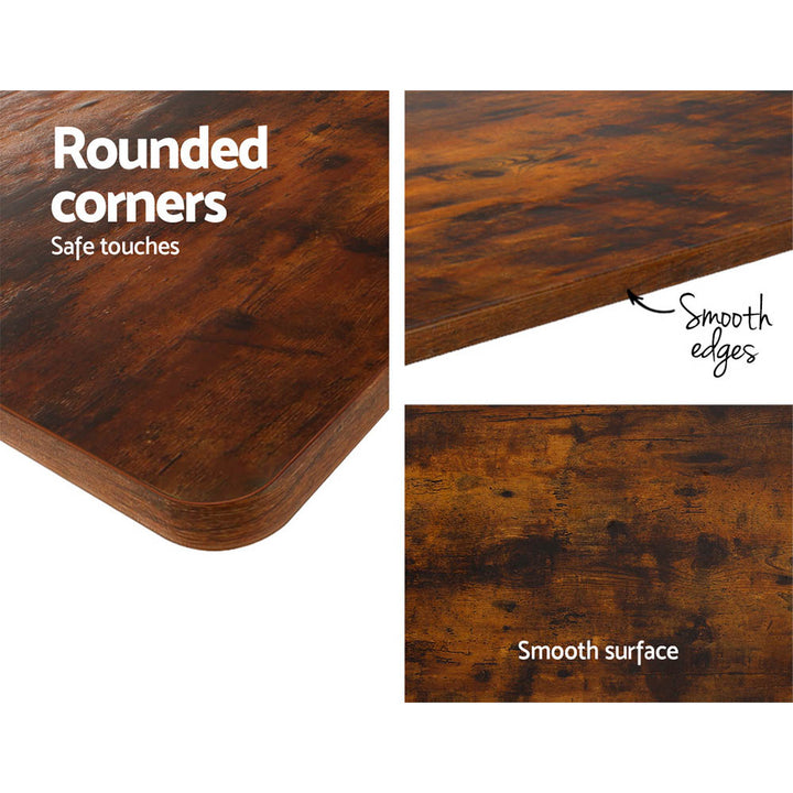 Standing Desk (Single Motor) Black & Rustic 140cm - Homecoze