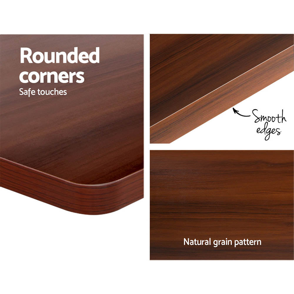 Standing Desk (Single Motor) Black & Walnut 120cm - Homecoze