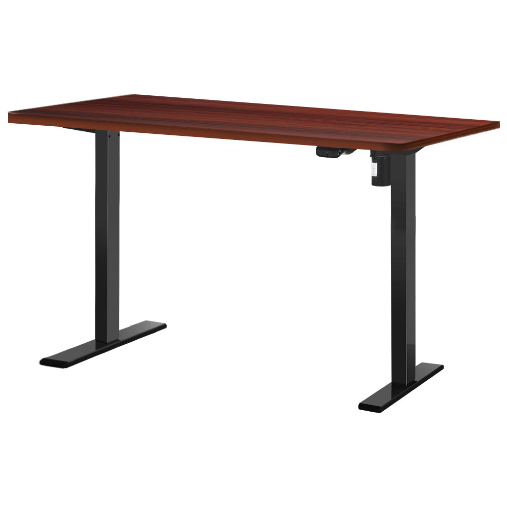 Standing Desk (Single Motor) Black & Walnut 140cm - Homecoze