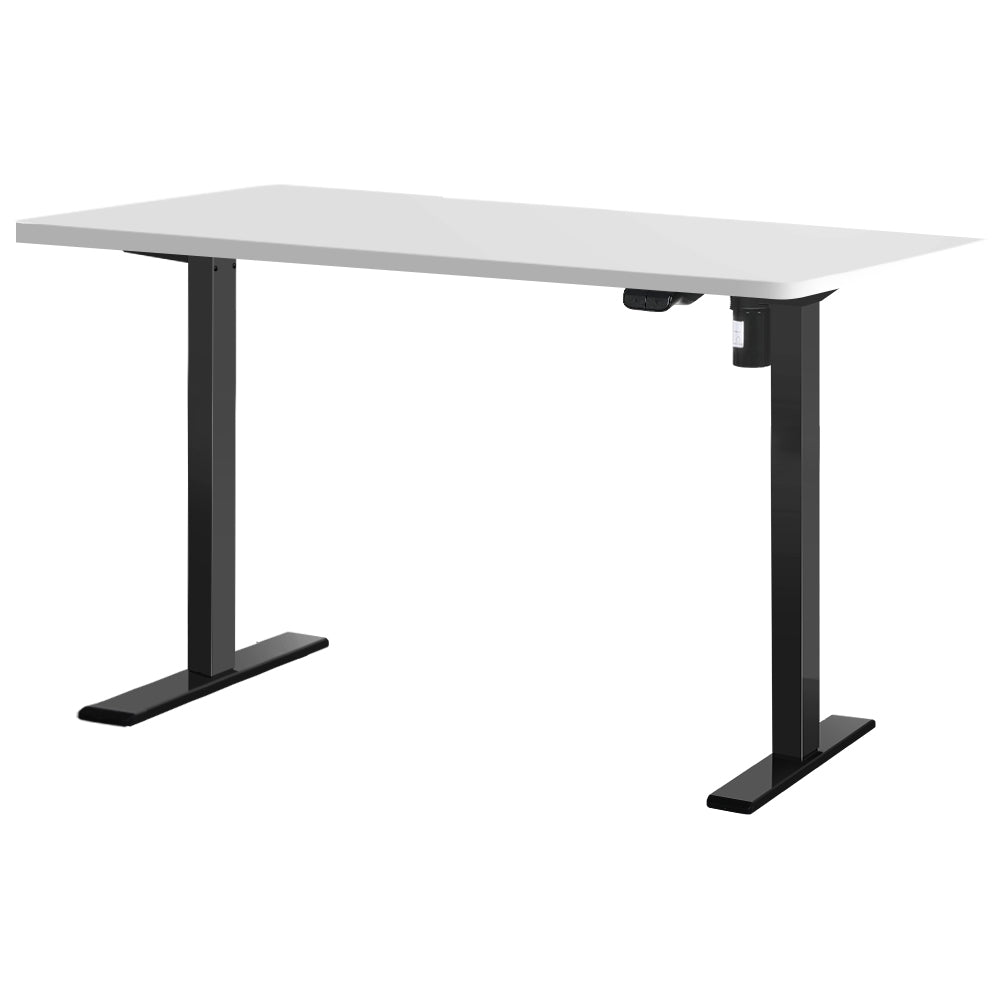 Standing Desk (Single Motor) Black & White 140cm - Homecoze