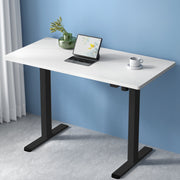 Standing Desk (Single Motor) Black & White 140cm - Homecoze