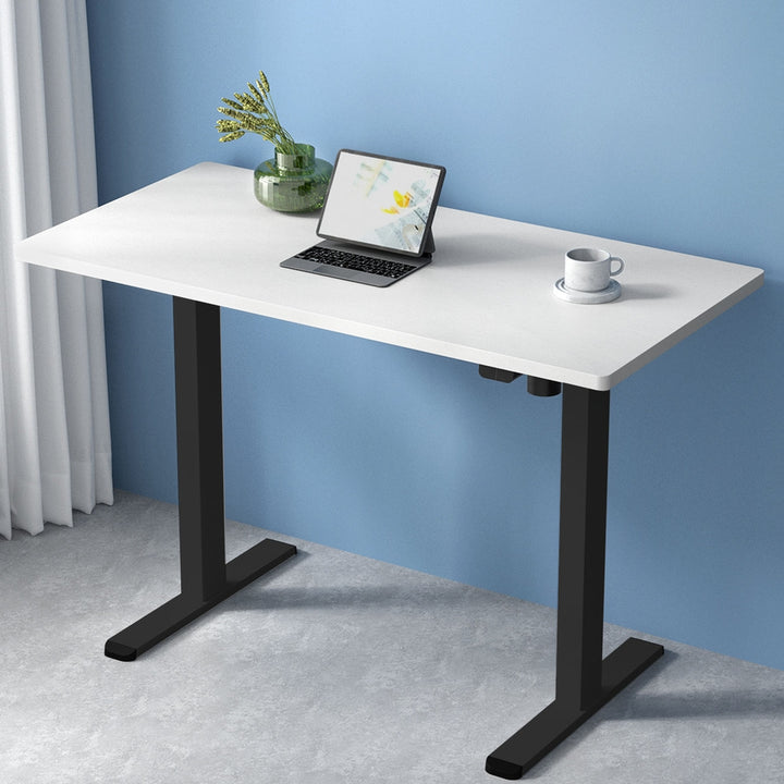 Standing Desk (Single Motor) Black & White 140cm