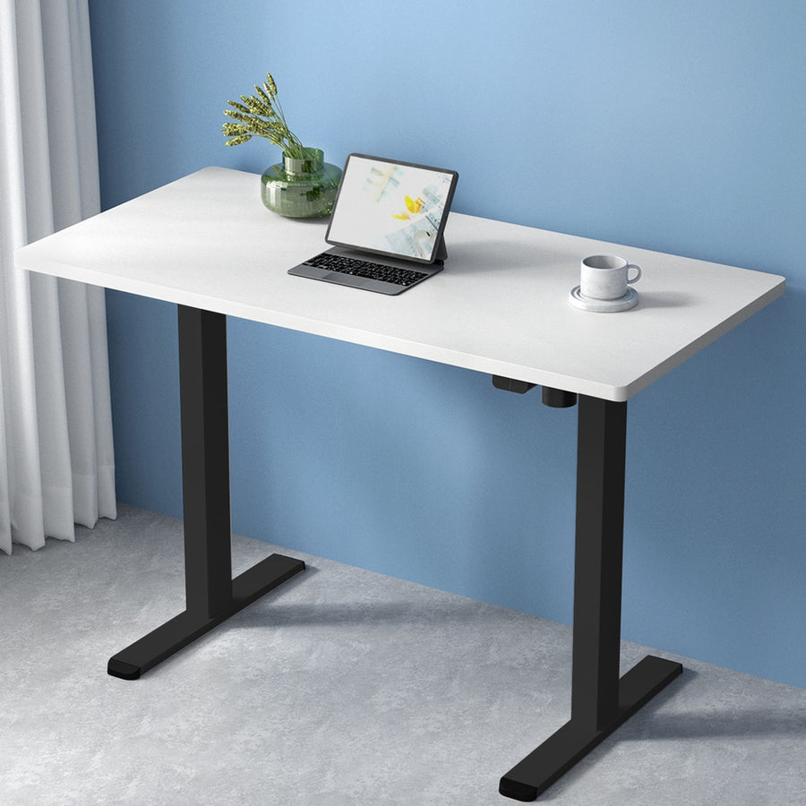 Standing Desk (Single Motor) Black & White 140cm - Homecoze