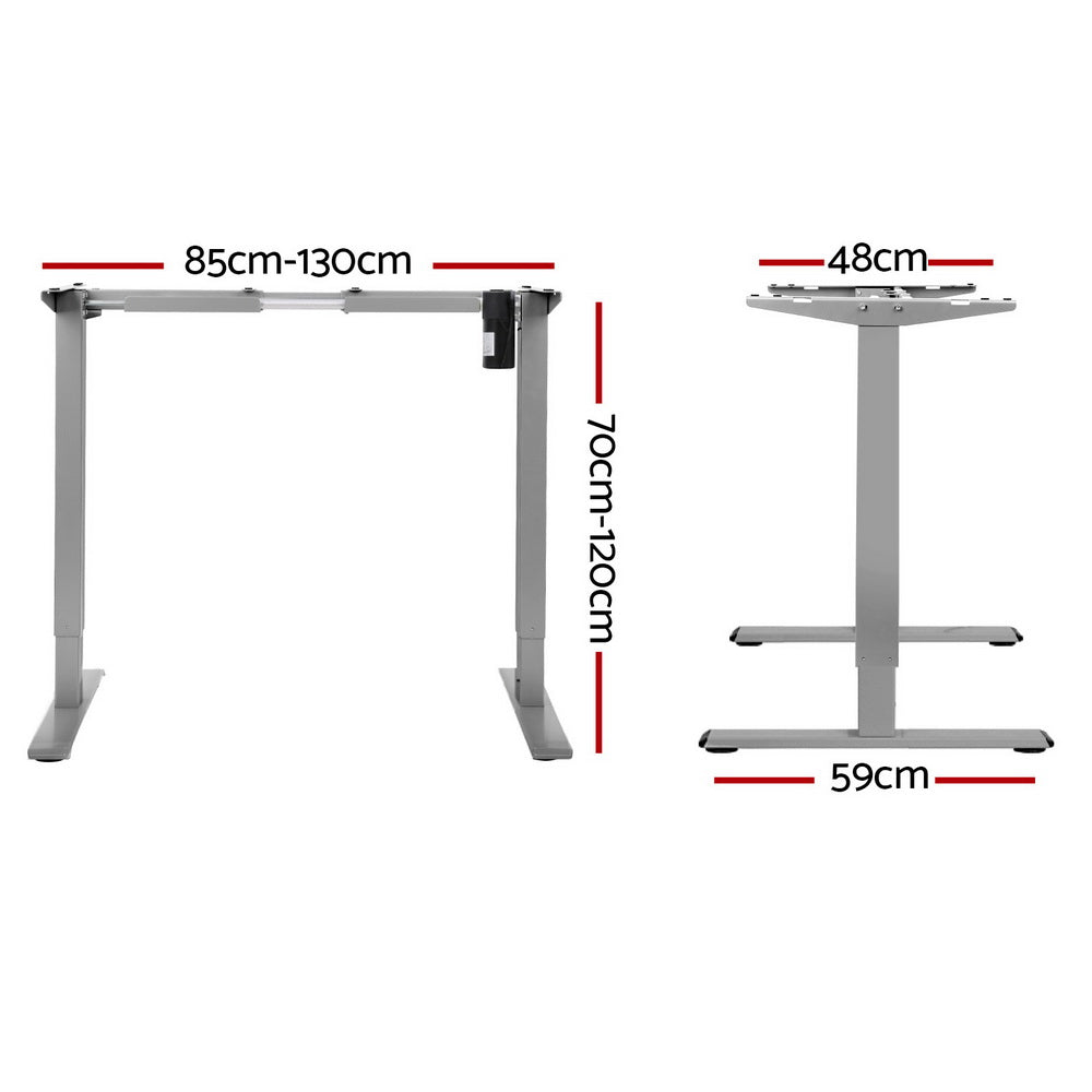 Standing Desk Frame Only Height Adjustable - Grey - Homecoze