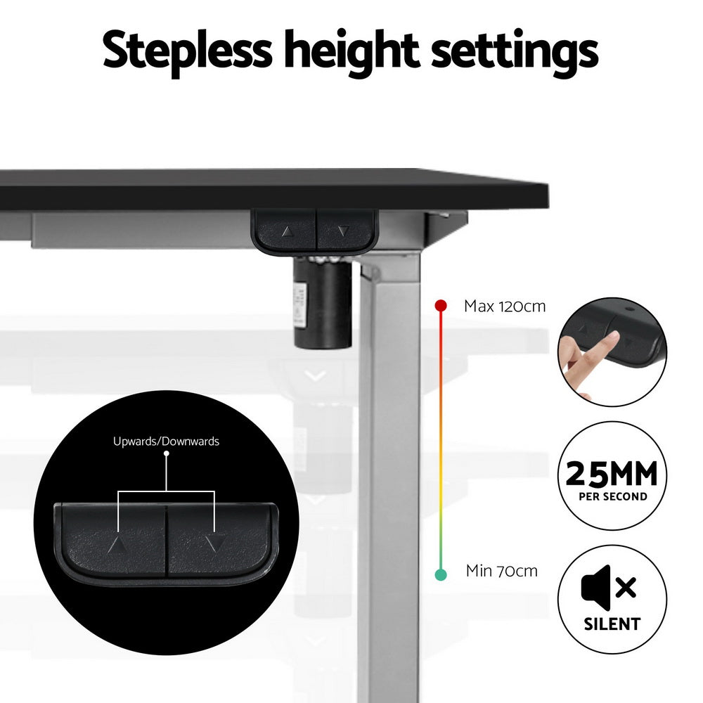 Standing Desk Frame Only Height Adjustable - Grey - Homecoze