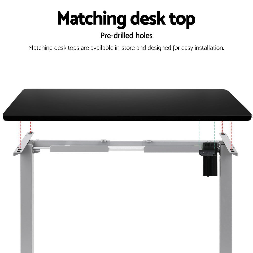 Standing Desk Frame Only Height Adjustable - Grey - Homecoze