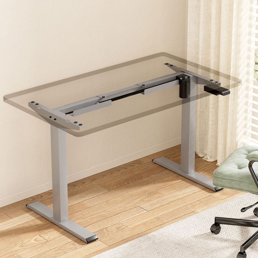 Standing Desk Frame Only Height Adjustable - Grey - Homecoze
