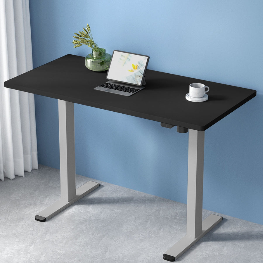 Standing Desk (Single Motor) Grey & Black 120cm - Homecoze