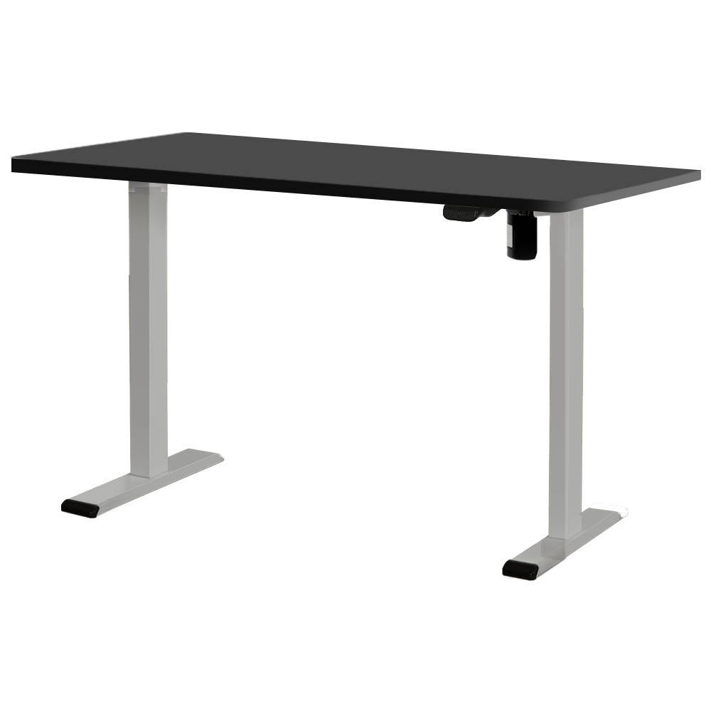 Standing Desk (Single Motor) Grey & Black 140cm - Homecoze