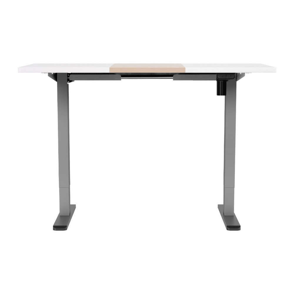 Standing Desk (Single Motor) Grey + White & Pine 120cm - Homecoze