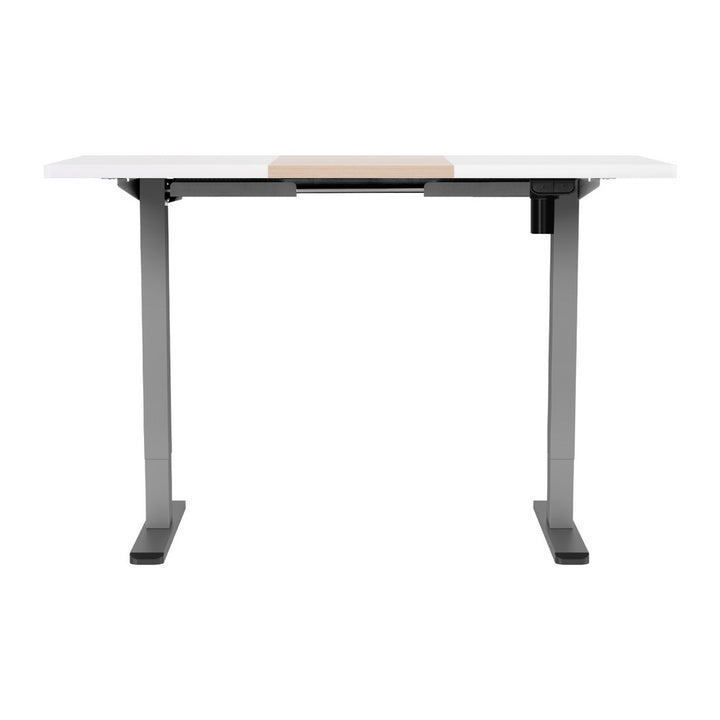 Standing Desk (Single Motor) Grey + White & Pine 120cm - Homecoze